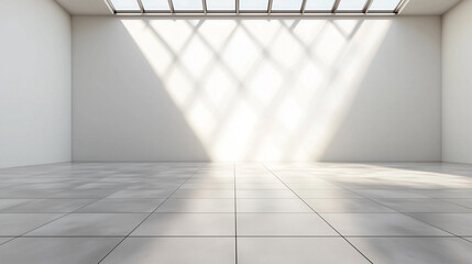 Poster - bright minimal room with skylight and smooth textures creates serene atmosphere