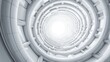 © max79im - White circular building, modern geometric wallpaper, futuristic technology design