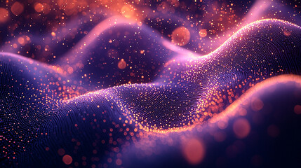 Wall Mural - Abstract digital wave, vibrant colors