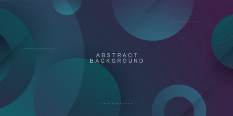 Wall Mural - abstract dark green and purple gradient 3d background. trendy circle shapes pattern element. eps10 v