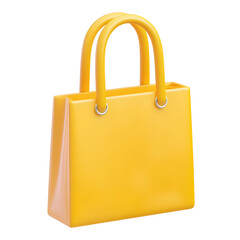 Leinwandbilder - A professional 3D rendered shopping bag with a clean and polished appearance  The bag has sturdy handles a slightly curved top and a glossy texture symbolizing shopping e commerce