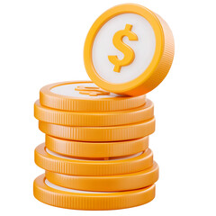 Aufkleber - A stack of shiny golden coins neatly arranged to symbolize financial growth investment opportunities and wealth accumulation