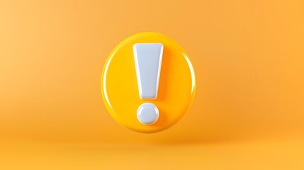 Aufkleber - Stylized blue exclamation mark caution symbol floating over a digital hazard background representing security alerts and problem warnings  The image depicts a minimalist