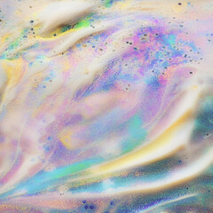 Canvas Print - Macro close-up shot highly detailed_psychedelic liquid 