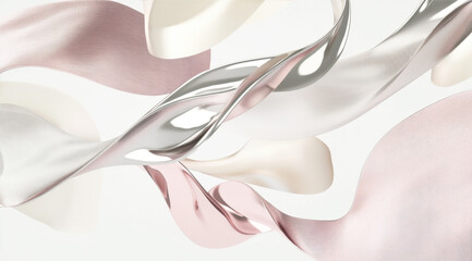 Canvas Print - 3D render of an abstract dynamic composition