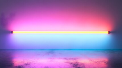 Wall Mural - a vibrant neon sign with a promotional message, isolated on a white background.
