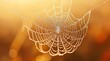 © Jam - A finely woven spider web is covered in tiny dewdrops, sparkling as the morning light enhances its intricate structure and beauty