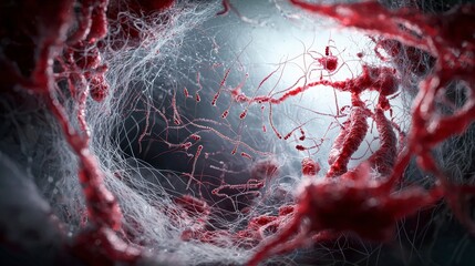 Fototapete - In-depth microscopic analysis of strongyloid parasites scientific illustrations and close-up perspectives
