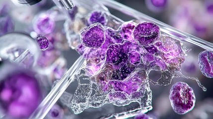 Aufkleber - Entamoeba histolytica structure closeup laboratory scientific visualization microscopic environment detailed view