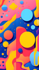 Naklejka na meble retro style 90's colorful geometric design pattern design poster background