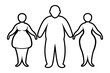 © tanvir - Fat People Silhouette vector illustration