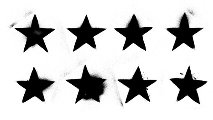 Star Grunge Grunge Spray Paint Stroke Vector Set