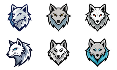 Naklejka na meble Arctic Wolf head mascot logo design vector