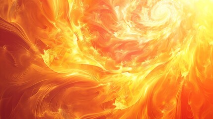 Wall Mural - abstract background with swirling orange and yellow colors.
