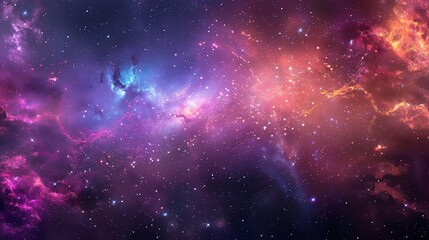 Wall Mural - a colorful galaxy filled with stars and nebulas.