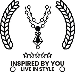 Wall Mural - a necklace with a star and a diamond pendant is displayed on a white background