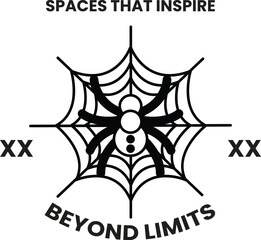 Wall Mural - a spider web with a spider on it