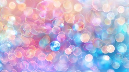 Canvas Print - a colorful, abstract background of blurred circles and lights.