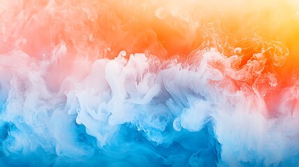 Wall Mural - Colorful ink swirls in water, abstract background, vibrant gradient, design element