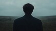 ©  Jagat_Aji - Man contemplating landscape, misty field, thoughtful