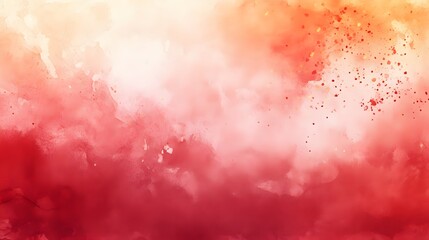 Wall Mural - chinese ink painting style, red background, generative ai