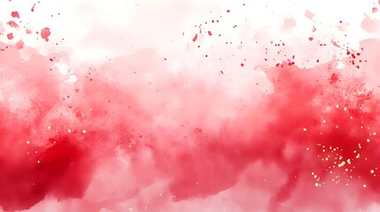Wall Mural - chinese ink painting style, red background, generative ai