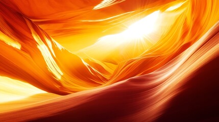 Wall Mural - a stunning visualization of light cascading through flowing forms. the image evokes warmth and seren