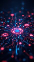 Wall Mural - A vibrant digital illustration of a cloud-based software development environment with ci/cd, Docker, Kubernetes, and DevOps themes.