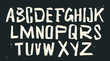 © Dariia - Brush stroke, graffiti, punk, unique style Font. Grunge texture Alphabet. Hand drawn modern Vector illustration. Every letter is isolated. Typography, lettering, calligraphy concept