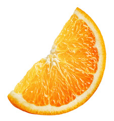 Wall Mural - orange slice isolated on white background, full depth of field