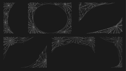 halloween cobweb frame decorations. halloween holiday creepy spider web, spiderweb sticky trap corne