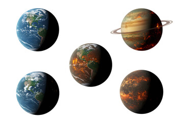  Stunning Collection of Earth and Planetary Concepts with Vivid Colors and Unique Features Displayed in Five Distinct Views