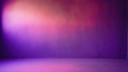 Wall Mural - Room with a purple wall and a white floor