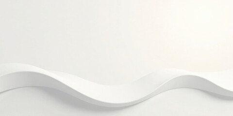 Poster - Abstract White Wave Background Design for Modern Presentations