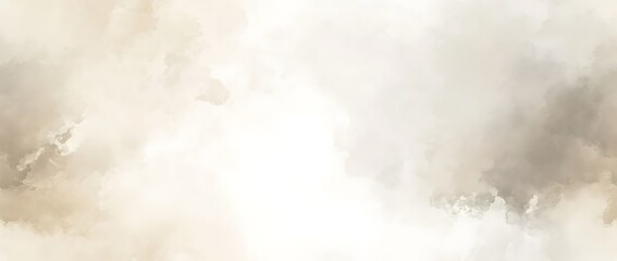 Wall Mural - Beige watercolor seamless  background with light gray and white tones