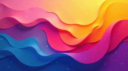 Leinwandbilder - Abstract Colorful Wave Layers Background Design Featuring Vibrant Hues and Subtle Sparkle Effects