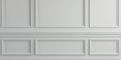 Poster - Elegant White Paneled Wall Texture  A Seamless Background for Design Projects