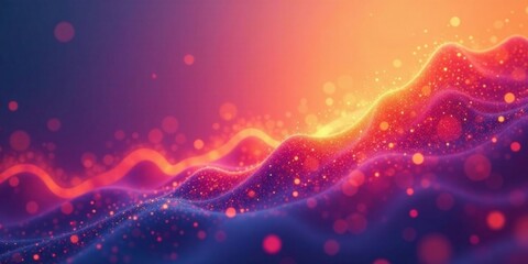 Leinwandbilder - Abstract Vibrant Particle Waveform A Captivating Display of Dynamic Energy and Shimmering Hues