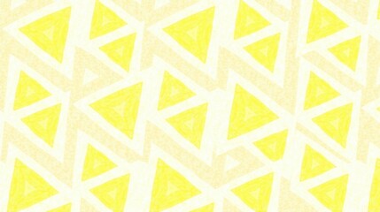 Poster - Abstract lemon yellow and pale yellow triangle pattern design, geometric repeating background texture
