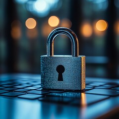 Aufkleber - Padlock symbolizing data security on a laptop