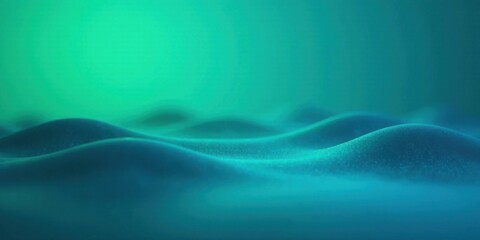 Aufkleber - Abstract Teal Undulating Landscape with Gradient Background and Subtle Texture