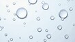 © Yuudaishin - Macro Close-up of Transparent Water Droplets on a Smooth White Surface, Capturing Purity and Freshness