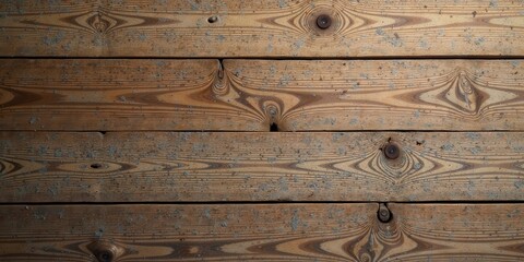 Aufkleber - Detailed Texture of Weathered, Horizontal Wooden Planks with Natural Grain Patterns and Subtle Dusting