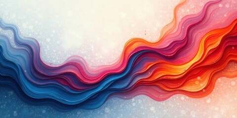 Aufkleber - Abstract Colorful Wave Pattern Vibrant Hues and Fluid Forms on a Sparkling Background