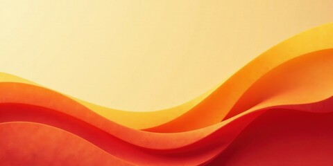 Aufkleber - Abstract Warm-Colored Wavy Layers, Smooth Gradient Design for Backgrounds and Presentations