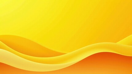 Poster - Abstract Yellow and Orange Wave Background Design Featuring Smooth Curves and Gradient Color Transitions
