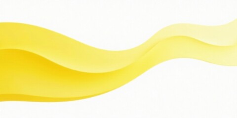Poster - Abstract Yellow Wave Design Smooth Curves and Gentle Undulations on White Background