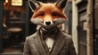 © yusmahendra0408 - The Dapper Fox: A Stylish Canine in Urban Setting