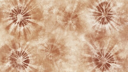 Wall Mural - watercolor background with a tie-dye pattern in sepia tones, showcasing the unique texture and patterns on fabric