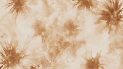 Wall Mural - watercolor background with a tie-dye pattern in sepia tones, showcasing the unique texture and patterns on fabric